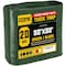Core Tarps Heavy Duty Tarp, 50 ft L x 0.5 mm H x 50 ft W, 20 Mil, Green/Black, Polyethylene CT-703-50X50 - alternate 1